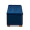 Baxton Studio Roanoke Navy Blue Velvet Upholstered Grid-Tufted Storage Ottoman Bench 160-9929 - alternate 7